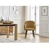 Image de Lot de chaises SOPHIE tissu texturé et pieds scandinaves noirs jaune BOBOCHIC