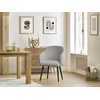 Image de Lot de chaises SOPHIE tissu bouclette et pieds scandinaves noirs gris clair BOBOCHIC