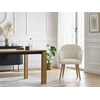 Image de Lot de chaises SOPHIE tissu velours côtelé et pieds scandinaves bois beige et gris foncé BOBOCHIC