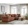 Image de Canapé d'angle L fixe WHESLEY orange angle droit BOBOCHIC 4 places