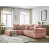Image de Canapé d'angle L fixe WHESLEY rose angle gauche BOBOCHIC 4 places