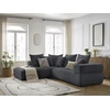 Image de Canapé d'angle L fixe WHESLEY gris foncé angle gauche BOBOCHIC 4 places