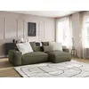 Image de Canapé d'angle réversible ultra moelleux BOHEME cuir végan vert BOBOCHIC 3 places