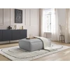 Image de Pouf BOHEME cuir végan gris clair BOBOCHIC
