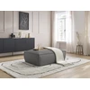 Image de Pouf BOHEME cuir végan gris foncé BOBOCHIC