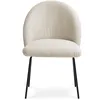Image de Lot de chaises LALIE tissu velours côtelé et pieds métal noir multicolore 3 BOBOCHIC