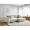 Image de Canapé d'angle incurvé fixe ADEN beige angle droit BOBOCHIC 3 places