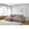 Image de Canapé d'angle incurvé fixe ADEN rose angle gauche BOBOCHIC 3 places