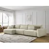 Image de Canapé grand angle incurvé fixe ADEN beige angle gauche BOBOCHIC 4 places