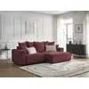 Image de Canapé d'angle convertible coffre ATILLA tissu chiné rouge angle droit BOBOCHIC 3 places