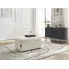 Image de Pouf ATILLA tissu chiné blanc BOBOCHIC