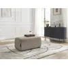 Image de Pouf ATILLA tissu chiné taupe BOBOCHIC
