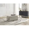 Image de Pouf ATILLA tissu texturé beige BOBOCHIC