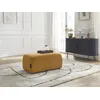 Image de Pouf ATILLA tissu texturé jaune BOBOCHIC