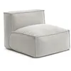 Image de Chauffeuse 1 place sans accoudoir avec bâche de protection pour canapé de jardin modulable BIARRITZ beige BOBOCHIC