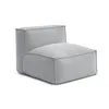 Image de Chauffeuse 1 place sans accoudoir avec bâche de protection pour canapé de jardin modulable BIARRITZ gris BOBOCHIC