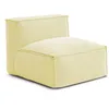 Image de Chauffeuse 1 place sans accoudoir avec bâche de protection pour canapé de jardin modulable BIARRITZ jaune BOBOCHIC