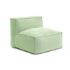 Image de Chauffeuse 1 place sans accoudoir avec bâche de protection pour canapé de jardin modulable BIARRITZ vert BOBOCHIC