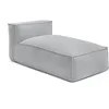 Image de Méridienne sans accoudoir avec bâche de protection pour canapé de jardin modulable BIARRITZ gris BOBOCHIC