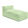 Image de Méridienne sans accoudoir avec bâche de protection pour canapé de jardin modulable BIARRITZ vert BOBOCHIC