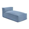 Image de Méridienne sans accoudoir avec bâche de protection pour canapé de jardin modulable BIARRITZ bleu BOBOCHIC