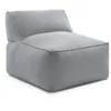 Image de Chauffeuse 1 place sans accoudoir pour canapé de jardin modulable RIVIERA tissu chiné gris clair BOBOCHIC