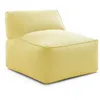 Image de Chauffeuse 1 place sans accoudoir pour canapé de jardin modulable RIVIERA tissu chiné jaune BOBOCHIC