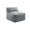 Image de Chauffeuse 1 place sans accoudoir pour canapé de jardin modulable RIVIERA tissu chiné noir BOBOCHIC