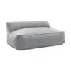Image de Chauffeuse 2 places sans accoudoir pour canapé de jardin modulable RIVIERA tissu chiné gris clair BOBOCHIC