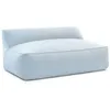 Image de Chauffeuse 2 places sans accoudoir pour canapé de jardin modulable RIVIERA tissu chiné bleu clair BOBOCHIC