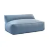 Image de Chauffeuse 2 places sans accoudoir pour canapé de jardin modulable RIVIERA tissu chiné bleu foncé BOBOCHIC
