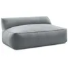 Image de Chauffeuse 2 places sans accoudoir pour canapé de jardin modulable RIVIERA tissu chiné noir BOBOCHIC