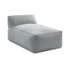 Image de Méridienne sans accoudoir pour canapé de jardin modulable RIVIERA tissu chiné gris clair BOBOCHIC