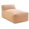 Image de Méridienne sans accoudoir pour canapé de jardin modulable RIVIERA tissu chiné orange BOBOCHIC
