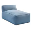 Image de Méridienne sans accoudoir pour canapé de jardin modulable RIVIERA tissu chiné bleu foncé BOBOCHIC