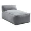 Image de Méridienne sans accoudoir pour canapé de jardin modulable RIVIERA tissu chiné noir BOBOCHIC