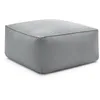 Image de Pouf pour canapé de jardin modulable RIVIERA tissu chiné gris clair BOBOCHIC