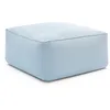 Image de Pouf pour canapé de jardin modulable RIVIERA tissu chiné bleu clair BOBOCHIC