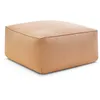 Image de Pouf pour canapé de jardin modulable RIVIERA tissu chiné orange BOBOCHIC