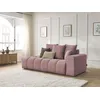 Image de Canapé droit fixe MONT-BLANC velours rose accoudoir droit BOBOCHIC 4 places