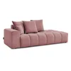 Image de Canapé droit fixe MONT-BLANC velours rose accoudoir gauche BOBOCHIC 4 places