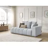 Image de Canapé droit fixe MONT-BLANC velours gris clair accoudoir droit BOBOCHIC 4 places