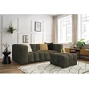 Image de Canapé droit fixe 3 places CLOUD avec pouf vert BOBOCHIC