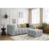 Image de Canapé droit fixe 3 places CLOUD avec pouf gris clair BOBOCHIC