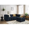 Image de Canapé droit fixe 3 places CLOUD avec pouf bleu foncé BOBOCHIC