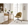 Image de Chaise de bureau LALIE tissu texturé et pietement à roulettes avec hauteur ajustable jaune BOBOCHIC