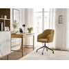 Image de Chaise de bureau SOPHIE tissu texturé et pietement à roulettes avec hauteur ajustable jaune BOBOCHIC
