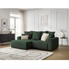 Image de Canapé d'angle convertible coffre ATILLA velours côtelé vert foncé angle gauche BOBOCHIC 3 places