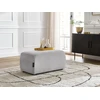 Image de Pouf ATILLA velours côtelé gris clair BOBOCHIC