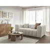 Image de Canapé droit convertible ouverture express 3 places CLOUD tissu lisse beige BOBOCHIC